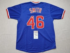 LEE SMITH SIGNED AUTO CHICAGO CUBS BLUE JERSEY JSA AUTOGRAPHED - Picture 1 of 2