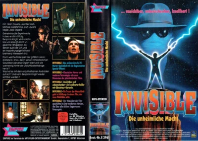 (FSK 18) VHS Videokassette - Invisible - Die unheimliche Macht - uncut Version - Bild 1 von 3