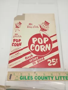 Vintage "Dee-Lish Pop Corn" Popcorn Box Unused - Picture 1 of 5