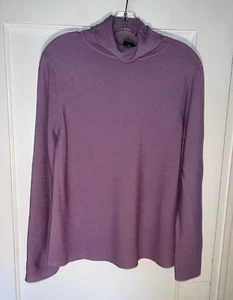 Eileen Fisher Turtleneck Sweater 100% Merino Wool Lilac Size L. d740 - Picture 1 of 13