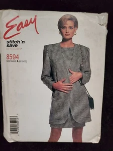 McCall's 8594 Easy Misses Jacket & Dress Size 8,10,12 Uncut Sewing Pattern - Picture 1 of 2