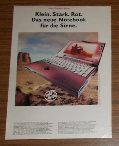 Seltene Werbung OLIVETTI ECHOS Notebook Portable Computer - Klein stark rot 1994 - Picture 1 of 1
