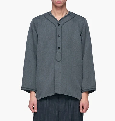 Visvim AW17 Dugout Baseball Shirt Grey Wool, sizes 2/M & 3/L - BNWT, RRP £885 - Image 1 of 4