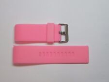 Square End Silicon 28mm Watch Band | Steel Buckle | BLACK WHITE BROWN PINK Smart
