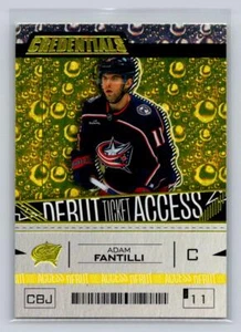 2023-24 UD Credentials #200 Adam Fantilli Debut Ticket Acess Yellow-Blue Jackets - Picture 1 of 2