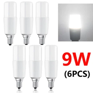6pcs T37 LED tube bulb Stick 9W E14 Cold white 6500K Daylight - Picture 1 of 8
