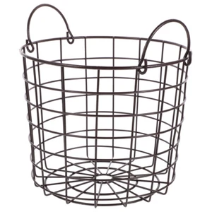 Iron Wire Storage Basket Laundry Basket Sundries Storage Holder for Home - Picture 1 of 12