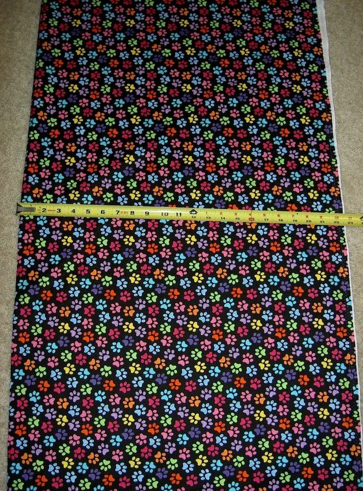 Ткань Cat Paws Cat Paw Multi Brite allover 9328 вечная прочная хлопок - Изображение 1 из 2