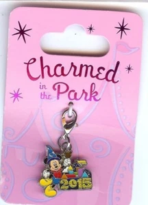 Disney Park EXCLUSIVE 2015 SORCERER MICKEY CHARMED IN THE PARK CHARM NOC NEW - Picture 1 of 1