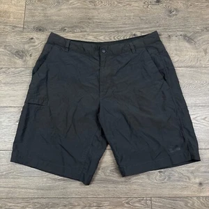 The North Face Cargo Shorts Adult 36 Charcoal Gray Nylon Flat Front Hiking River - Picture 1 of 6