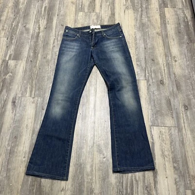 Pantalones de mezclilla de papel y tela bootcut talla 27 corte bajo Foto 1 de 4