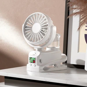 Mini Fan with Adjustable Misting Feature 4 Speeds 360 Degree Airflow Control - Photo 1/14