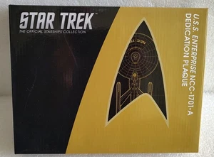 NEW 2016 EAGLEMOSS STAR TREK USS ENTERPRISE NCC-1701-A DEDICATION PLAQUE - Picture 1 of 2