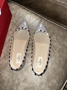 Valentino GARAVANI “Rockstud” Point Toe Ballet Flats - Picture 1 of 11