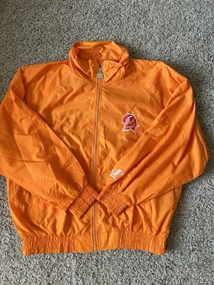 VTG 90s Buccaneers Men’s XL Orange Windbreaker Jacket Creamsicle Logo Athletic - Image 1 of 4