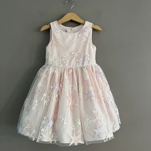 Vestido Pippa & Julie Niñas Estrella Bordado Tul Princesa Fiesta Rosa 4T - Imagen 1 de 12