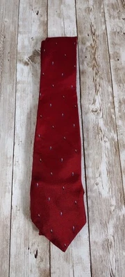 Corbata vintage Oscar De La Renta para hombre 100 % seda diamantes rojos Foto 1 de 4
