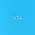 Genuine 925 Plain Sterling Silver Spectacles / Glasses / Optician  Charm