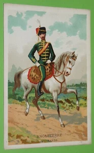 CHROME 1890-1914 SCHOOL BON-POINT IMAGE ENGLAND HUSSARS - Picture 1 of 2