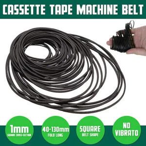Lotes de correa de transmisión de goma cuadrada para reproductor de cassette grabadora repuesto 40-130 mm+ - Imagen 1 de 36