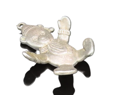 Oso de peluche vintage de plata 925 Gorham con brazos abiertos colgante PT21021 Foto 1 de 4