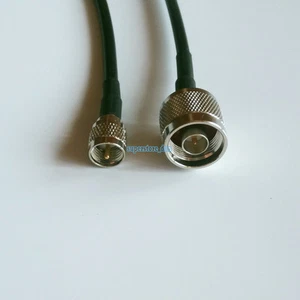 MINIUHF Mini-UHF Male Jack to N Plug crimp RF connecotr RG58 cable 20Inch - Picture 1 of 8