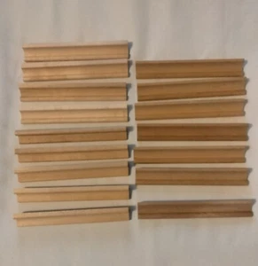 LOT OF 16 Replacement WOODEN SCRABBLE TILE RACKS TRAYS HOLDERS - Picture 1 of 5