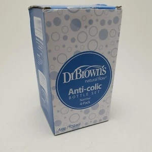 Dr. Brown's Natural Flow Anti-Colic Baby Bottles 4oz/4 pack - Picture 1 of 5