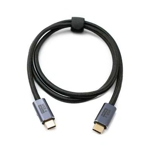 USB4 Cable 39 3/8in Type C Plug To Plug 20 Gbit/S USB 4.0 Braided Black - Picture 1 of 4