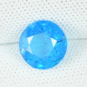 2.11 ct ULTRA RARE - GLOW NEON BLUE NATURAL APATITE Round See Vdo CL - Picture 1 of 3