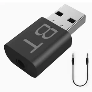 1PC USB Bluetooth 5.0 AUX Audio Adapter for PC Car Transmitter Receiver 2 In 1 - Picture 1 of 2
