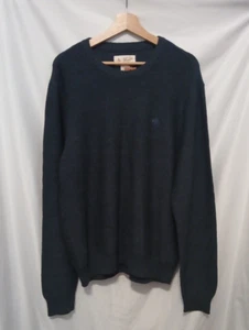 Penguin By Munsingwear Pullover Sweater 2XL Dark Sapphire Crewneck All Over Text - Picture 1 of 10