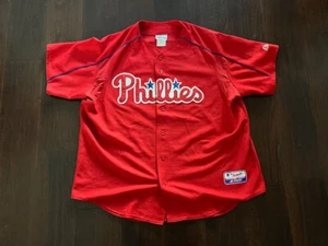 Philadelphia Phillies MLB Majestic Jersey Rollins 11 Red - Picture 1 of 14