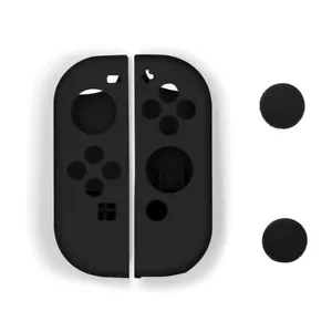 Silicone Rubber Skin Case for Nintendo Switch Joy-Con (L/R) with Thumb Skin Caps - Picture 1 of 7