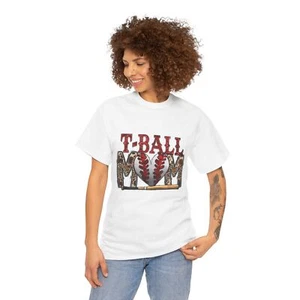 Camiseta T-Ball Mamá, Linda Camisa Deportiva, Regalo para Fanáticos del Béisbol, Camiseta de Algodón Unisex, Suave - Imagen 1 de 10