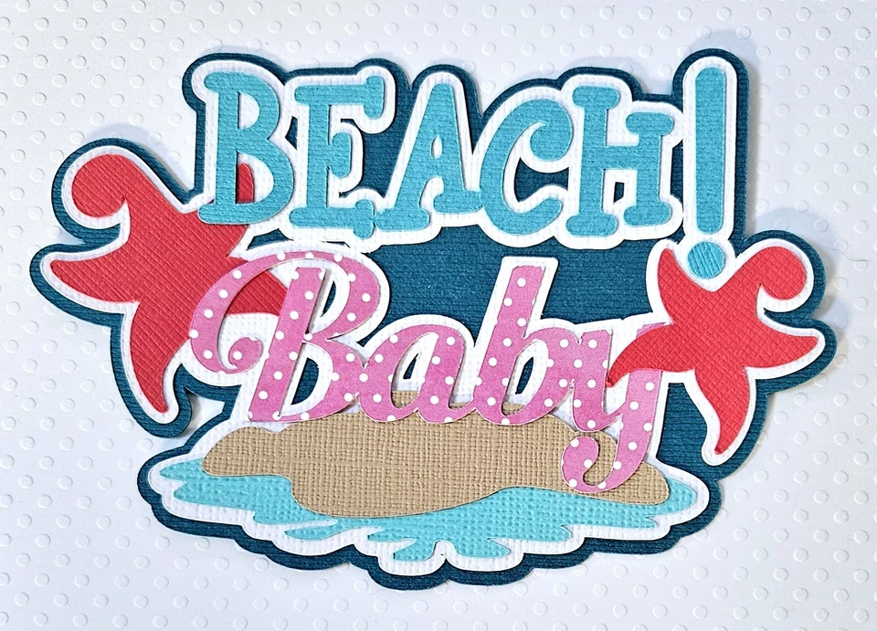 Título Beach Baby Girl. Álbum de recortes, piezas de papel para hacer tarjetas Foto 1 de 1