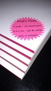 Full Sheet Blank Pads - 5 pads / 50 sheets per pad - drawing / sketch / art pads - Picture 1 of 4