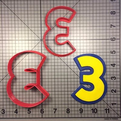 Juego de cortador de galletas amarillo azul número 3 Foto 1 de 2