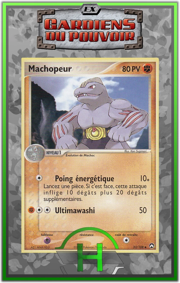 Machopeur - EX:Gardiens du Pouvoir - 33/108 - Carte Pokemon Française - Photo 1/1