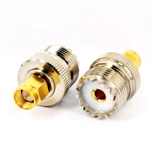SMA Male to UHF Female SO239 PL259 Connector RF Coaxial Coax Adapter - Picture 1 of 6