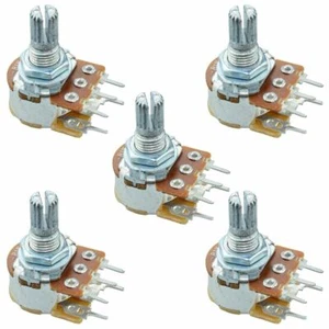5 x 20K Linear 16mm Potentiometer Pot W/Switch - Picture 1 of 1