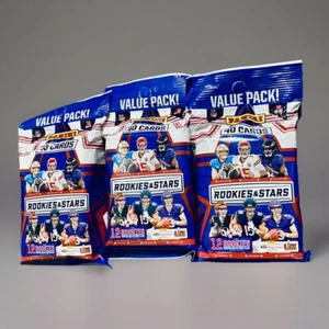 (3) 2024 ROOKIES AND STARS FOOTBALL FAT VALUE Pack NEW! Daniels? Williams? Nix? - Picture 1 of 3