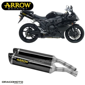 Exhaust YAMAHA YZF 1000 R1 2007 2008 ARROW ALU Black CC THUNDER - Picture 1 of 5