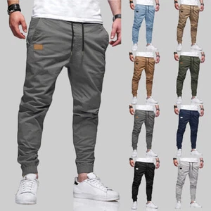 Herren Cargo Chino Hose Jogger Jeans Cargohose Jogginghose Freizeit Pants DE .@ - Bild 1 von 32