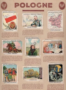 POLEN POLSKA POLAND 9 Chromos tolle Präsentation 1930er 50 x 70 mm PUPIER - Bild 1 von 1