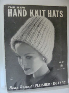 Sombreros Tejidos a Mano 1960 Manual de Tejer Vol 57 Marca Oso Fleisher Botany - Imagen 1 de 1