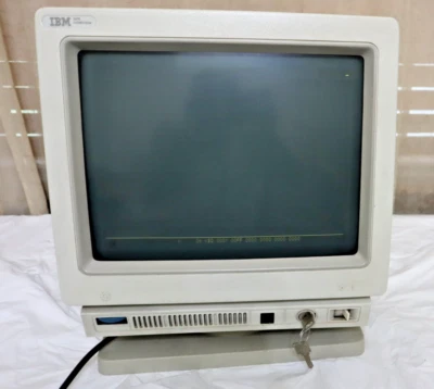 IBM 3476 InfoWindow Vintage 14" Monochrome Display Station Monitor w/Cables - Image 1 of 4