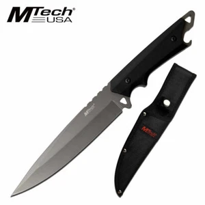 MTech MT-2085GY Black Stainless Steel Full Tang Spear Fixed Knife - Picture 1 of 1