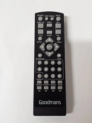 NEW GENUINE ORIGINAL GOODMANS tx1200  DVD VIDEO REMOTE CONTROL - Image 1 of 4