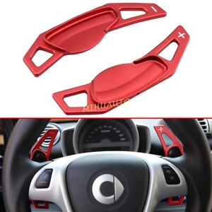 Steering Wheel Paddle Shifter Extension For 2007-2014 Smart Fortwo W451 Red